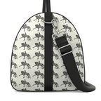 Large Ivory Piaffe Dressage Horse Motif Duffle Bag