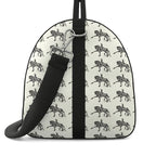 Large Ivory Piaffe Dressage Horse Motif Duffle Bag