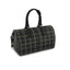 Small Black Rein and Bit Pattern Duffle Bag