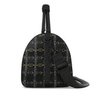 Small Black Rein and Bit Pattern Duffle Bag