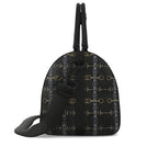 Small Black Rein and Bit Pattern Duffle Bag