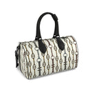 Small Linear Bit Pattern Duffle Bag