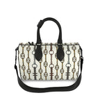 Small Linear Bit Pattern Duffle Bag