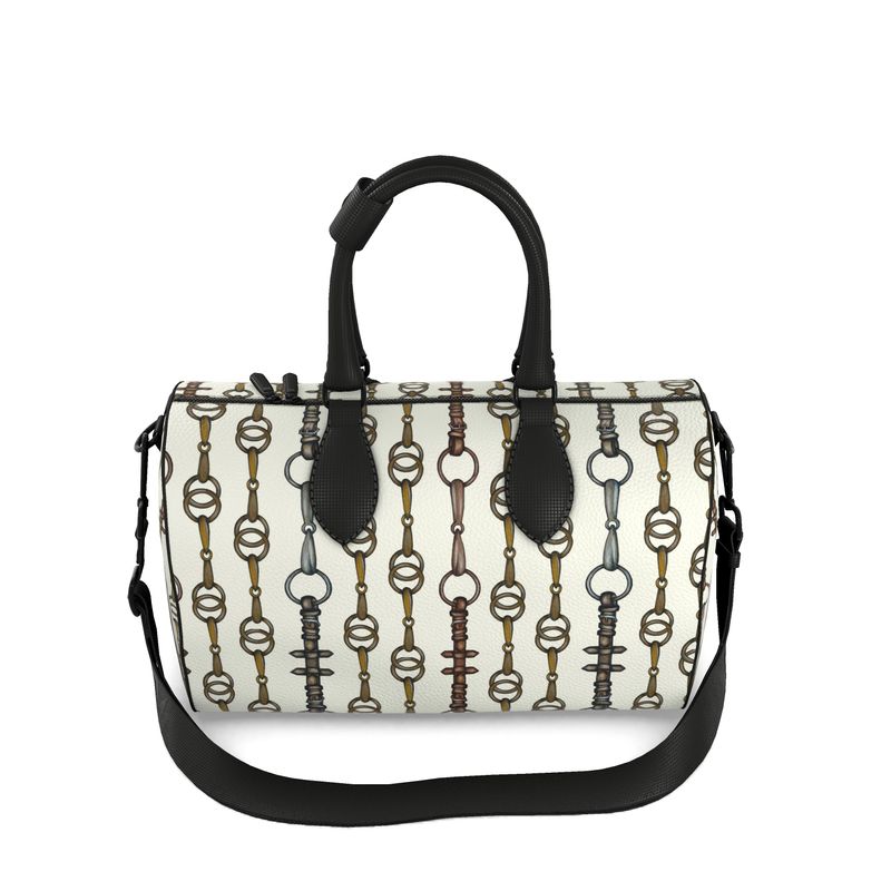 Small Linear Bit Pattern Duffle Bag