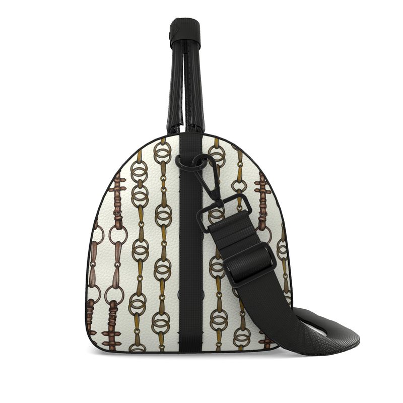 Small Linear Bit Pattern Duffle Bag