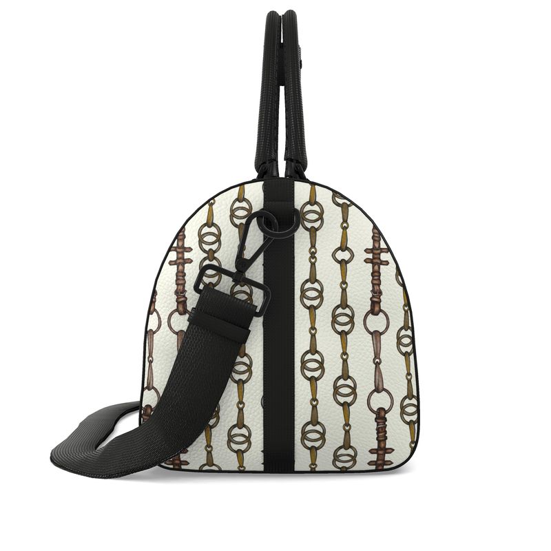 Small Linear Bit Pattern Duffle Bag