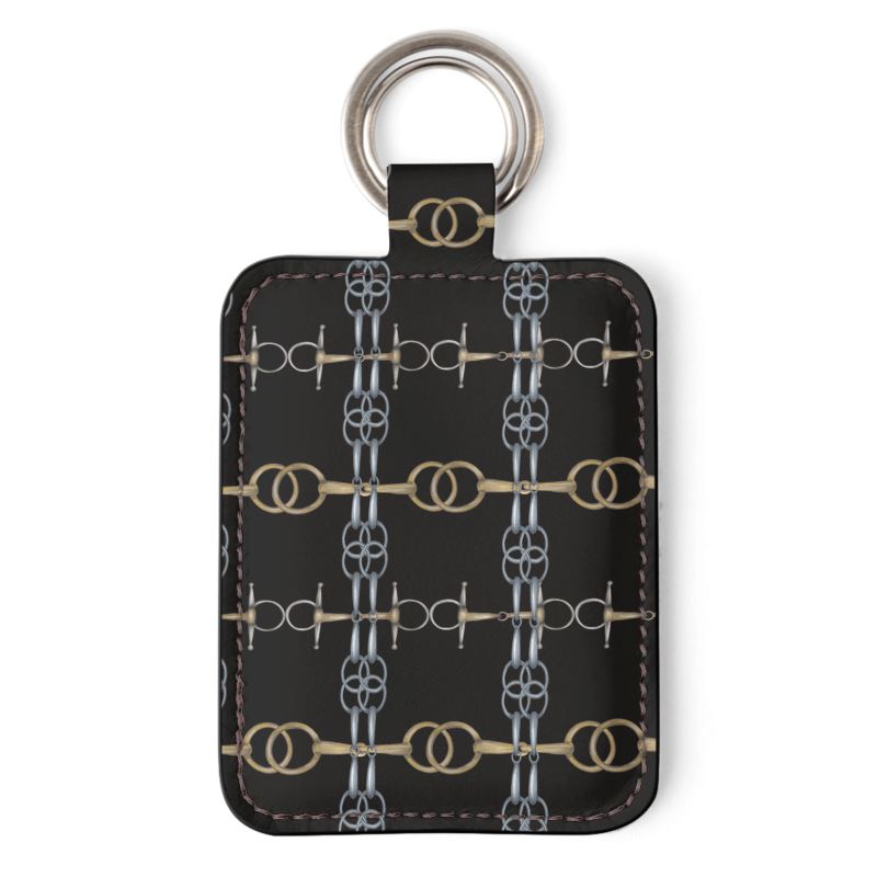 Black Bit Motif Key Ring Secondary image