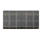 Black Equestrian Bit Motif Leather Wallet