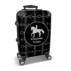 Black Customizable Equestrian Style Suitcase