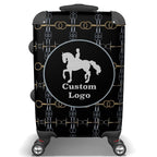 Black Customizable Equestrian Style Suitcase