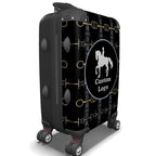 Black Customizable Equestrian Style Suitcase