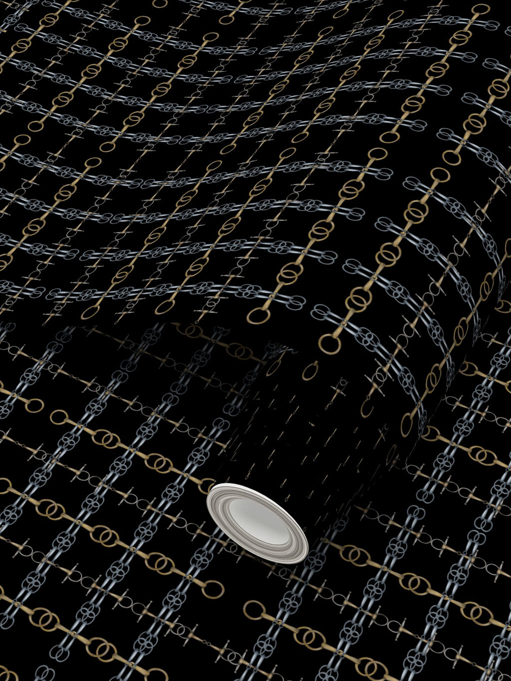 Black Gold and Silver Bit Wallpaper