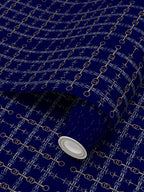 Navy Blue Gold and Silver Bit Wallpaper