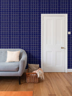 Navy Blue Gold and Silver Bit Wallpaper