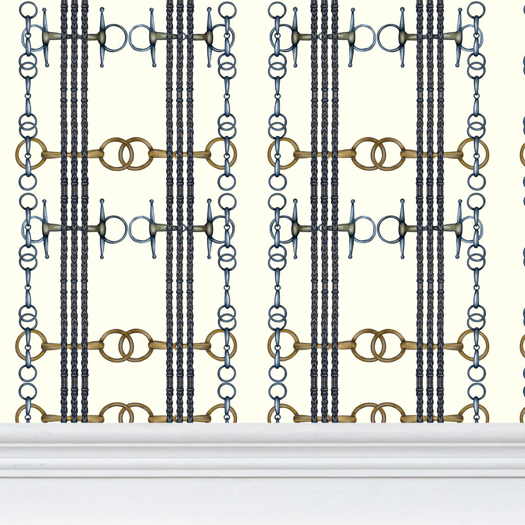 Ivory Snaffle Bit and Reins Wallpaper