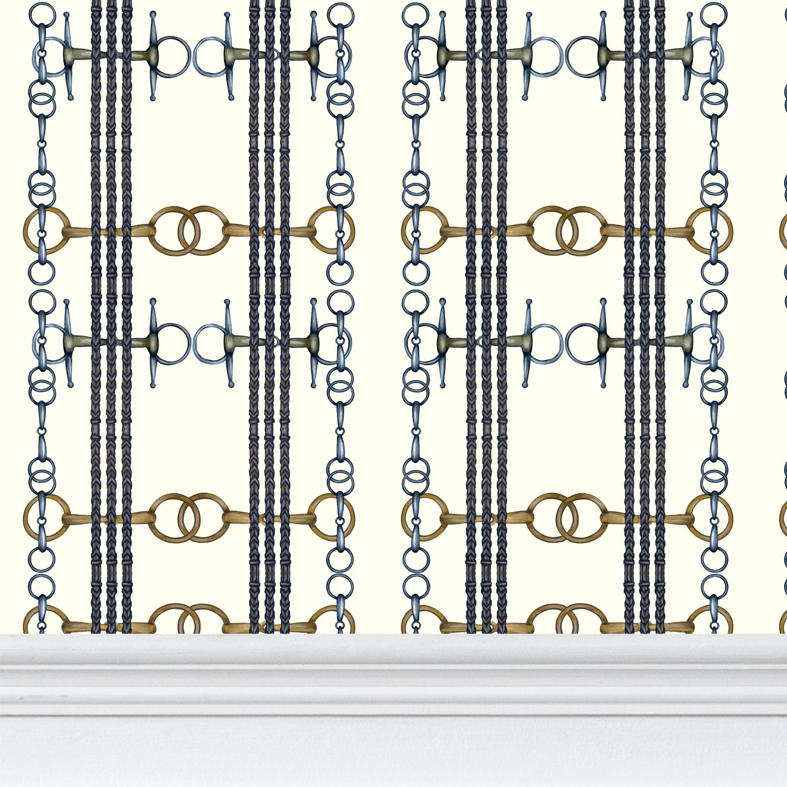 Ivory Snaffle Bit and Reins Wallpaper