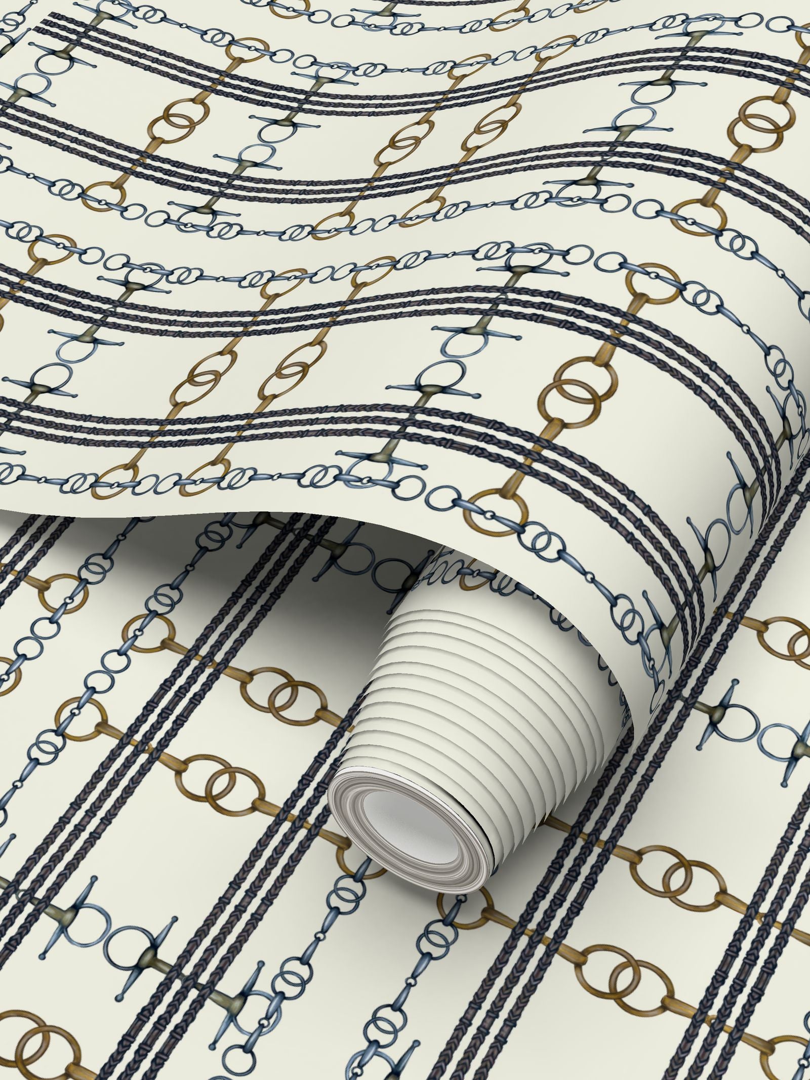 Ivory Snaffle Bit and Reins Wallpaper