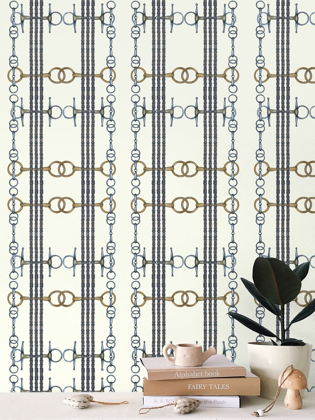 Ivory Snaffle Bit and Reins Wallpaper