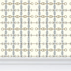 Ivory Gold and Silver Bit Wallpaper