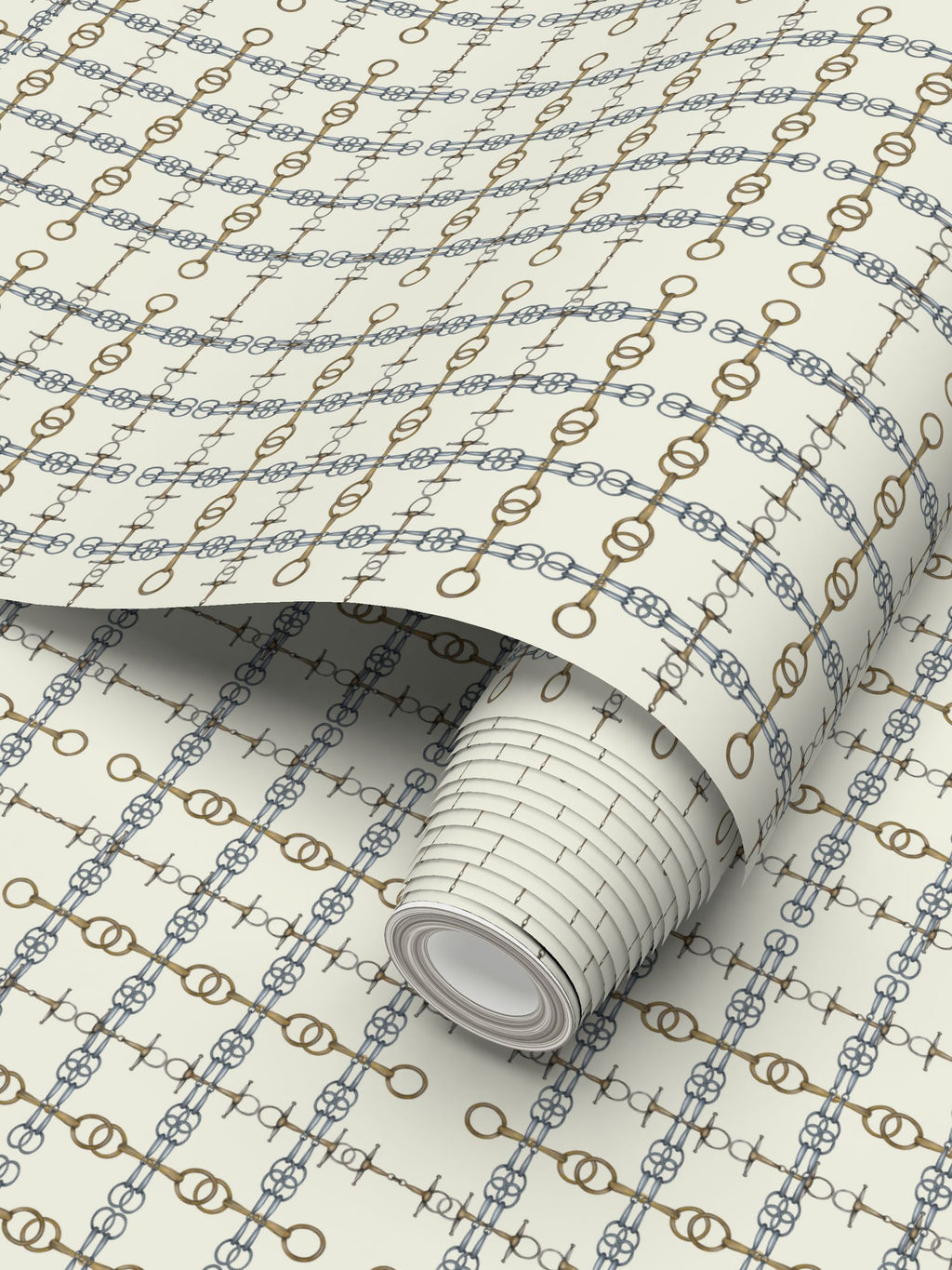 Ivory Gold and Silver Bit Wallpaper