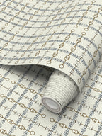 Ivory Gold and Silver Bit Wallpaper