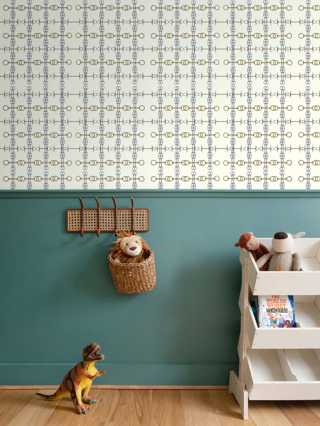 Ivory Gold and Silver Bit Wallpaper