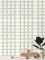Ivory Gold and Silver Bit Wallpaper