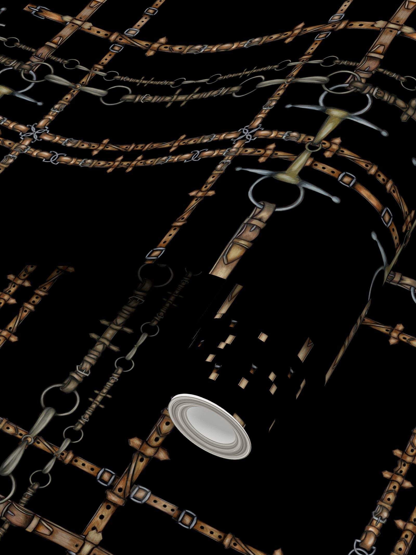 Black Chaos Bit Pattern Wallpaper Secondary image
