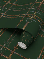 Hunter Green Chaos Bit Pattern Wallpaper