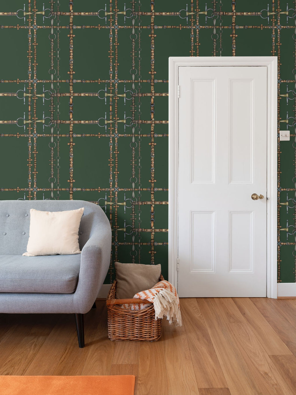 Hunter Green Chaos Bit Pattern Wallpaper