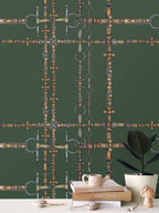 Hunter Green Chaos Bit Pattern Wallpaper