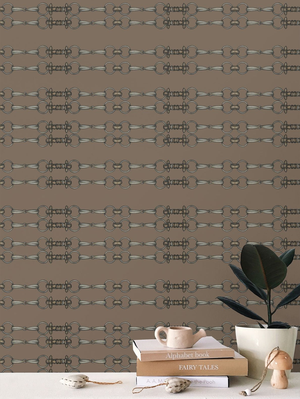 Brown Simple Brown Bit Pattern Wallpaper