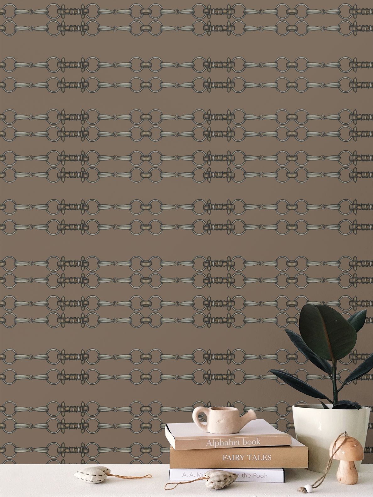 Brown Simple Brown Bit Pattern Wallpaper