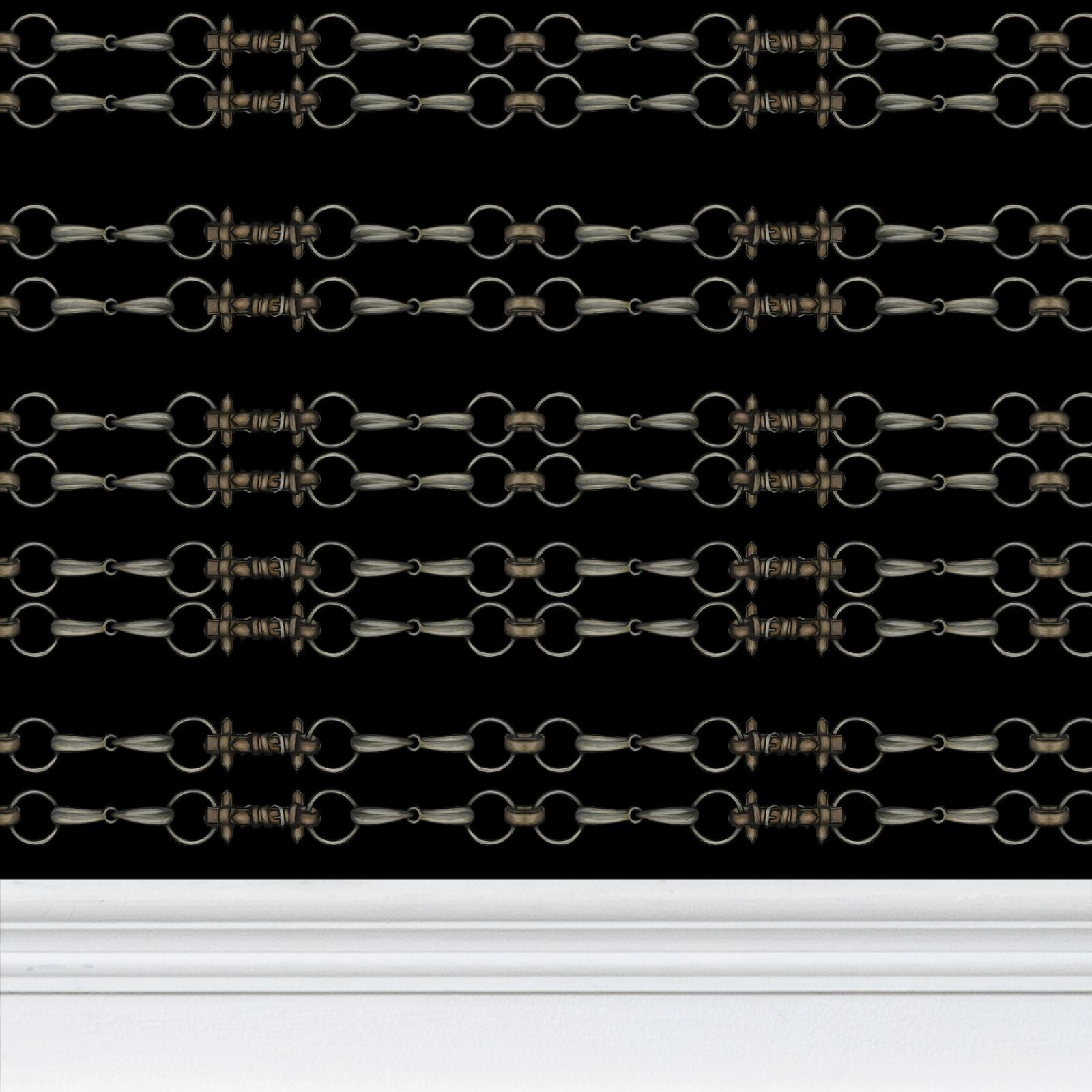 Black Simple Brown Bit Pattern Wallpaper Main image