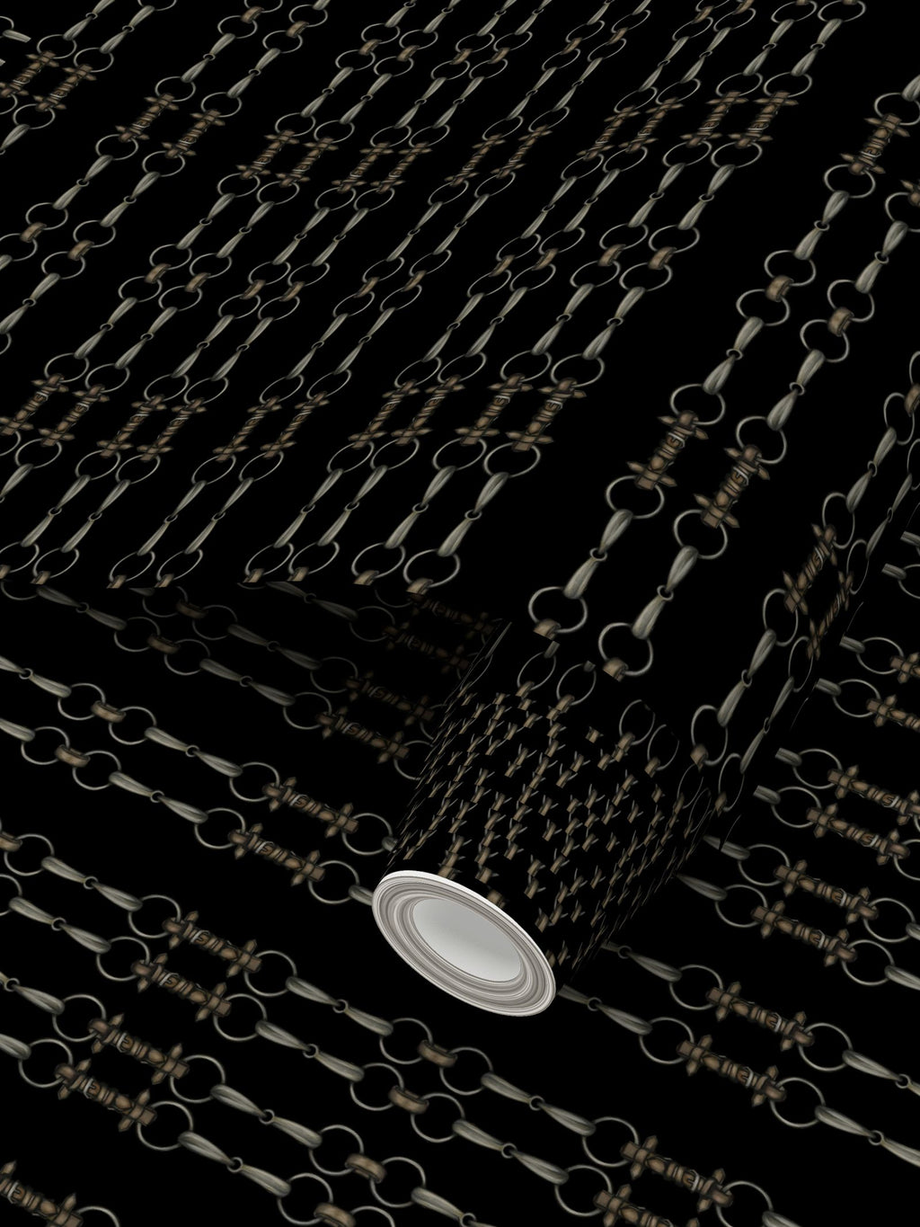 Black Simple Brown Bit Pattern Wallpaper