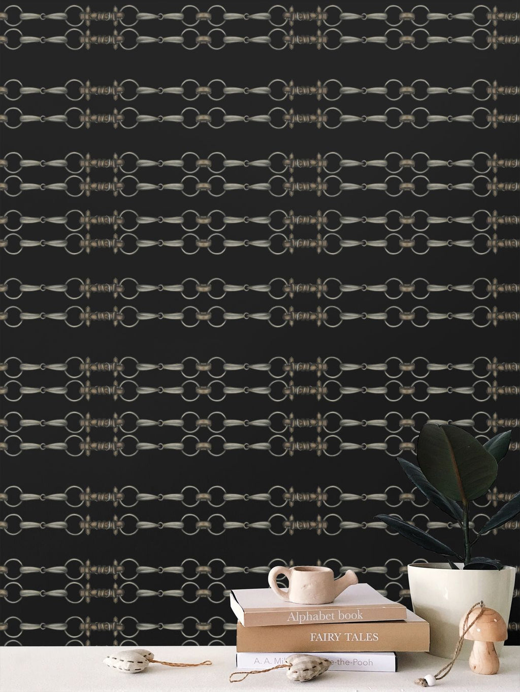 Black Simple Brown Bit Pattern Wallpaper