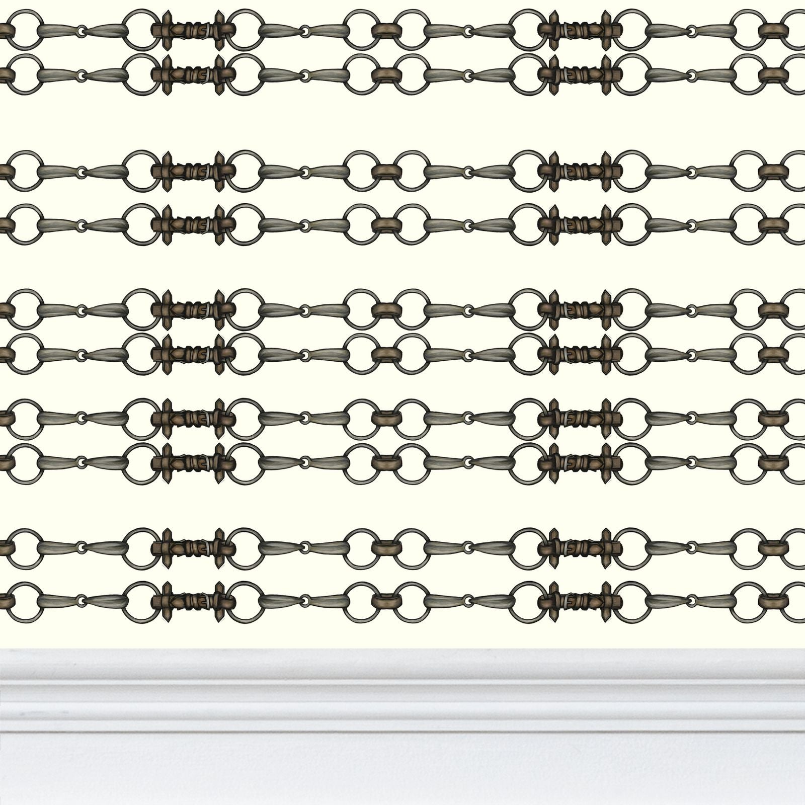 Ivory Simple Brown Bit Pattern Wallpaper