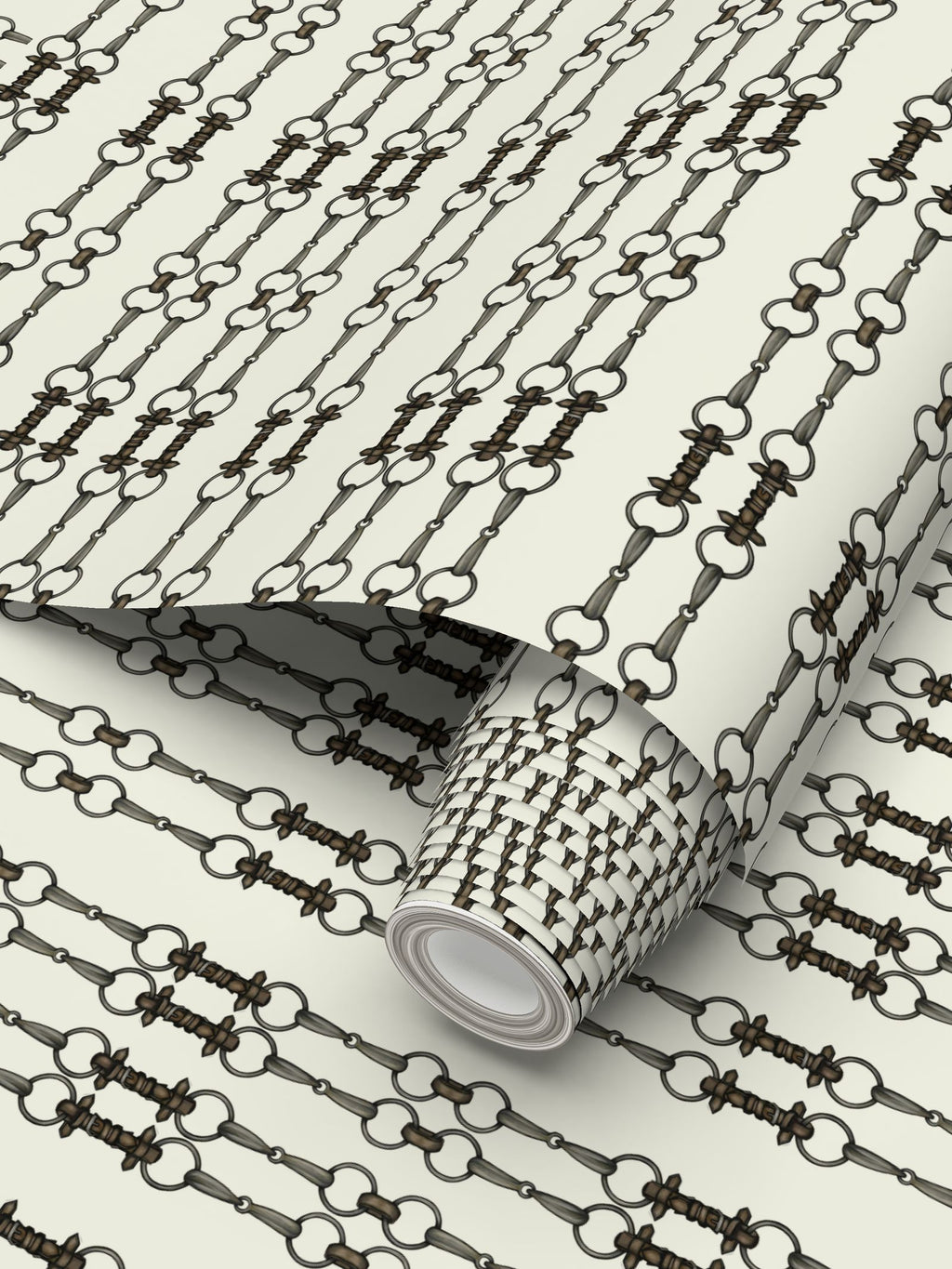 Ivory Simple Brown Bit Pattern Wallpaper