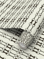 Ivory Simple Brown Bit Pattern Wallpaper
