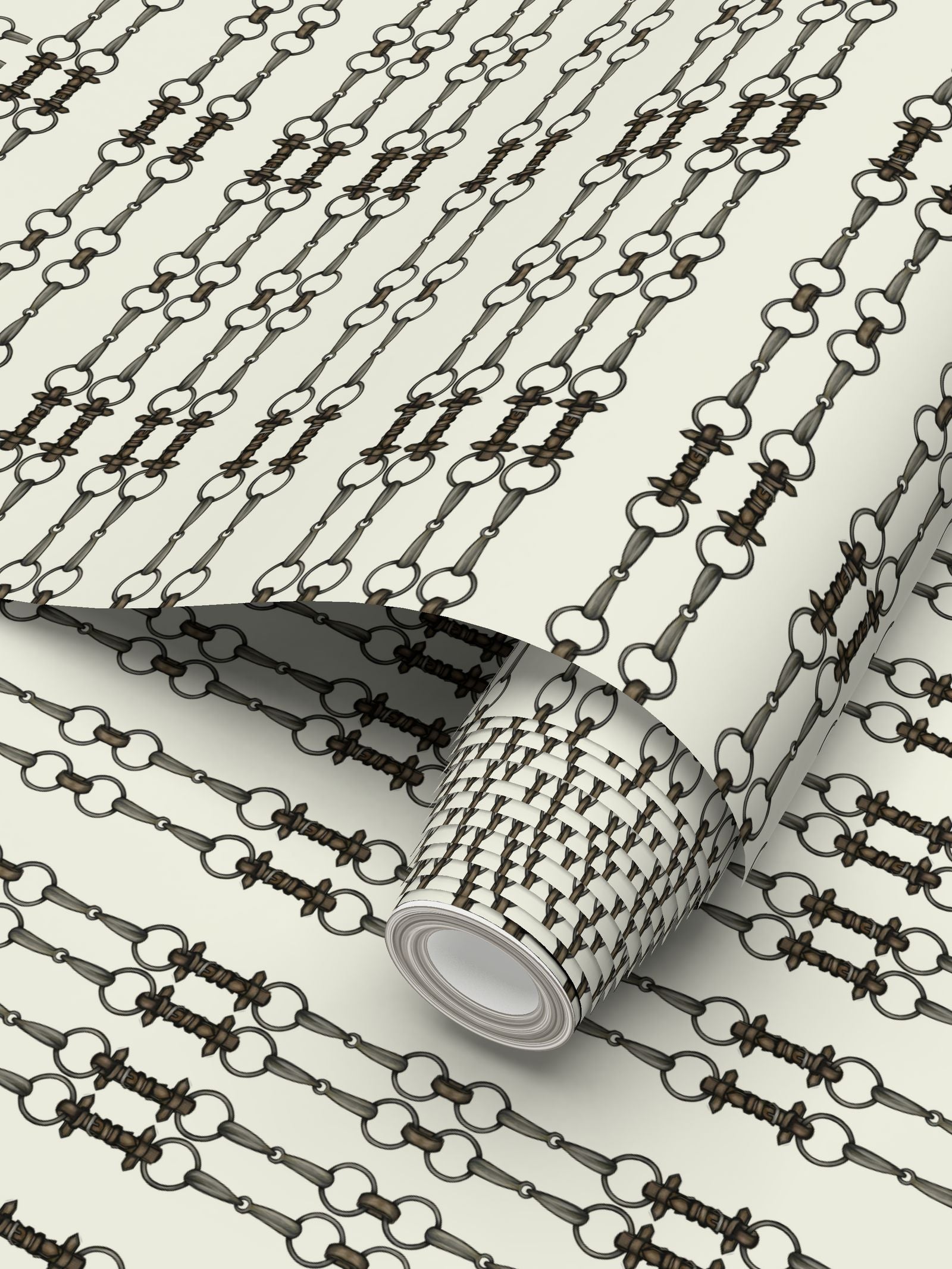 Ivory Simple Brown Bit Pattern Wallpaper