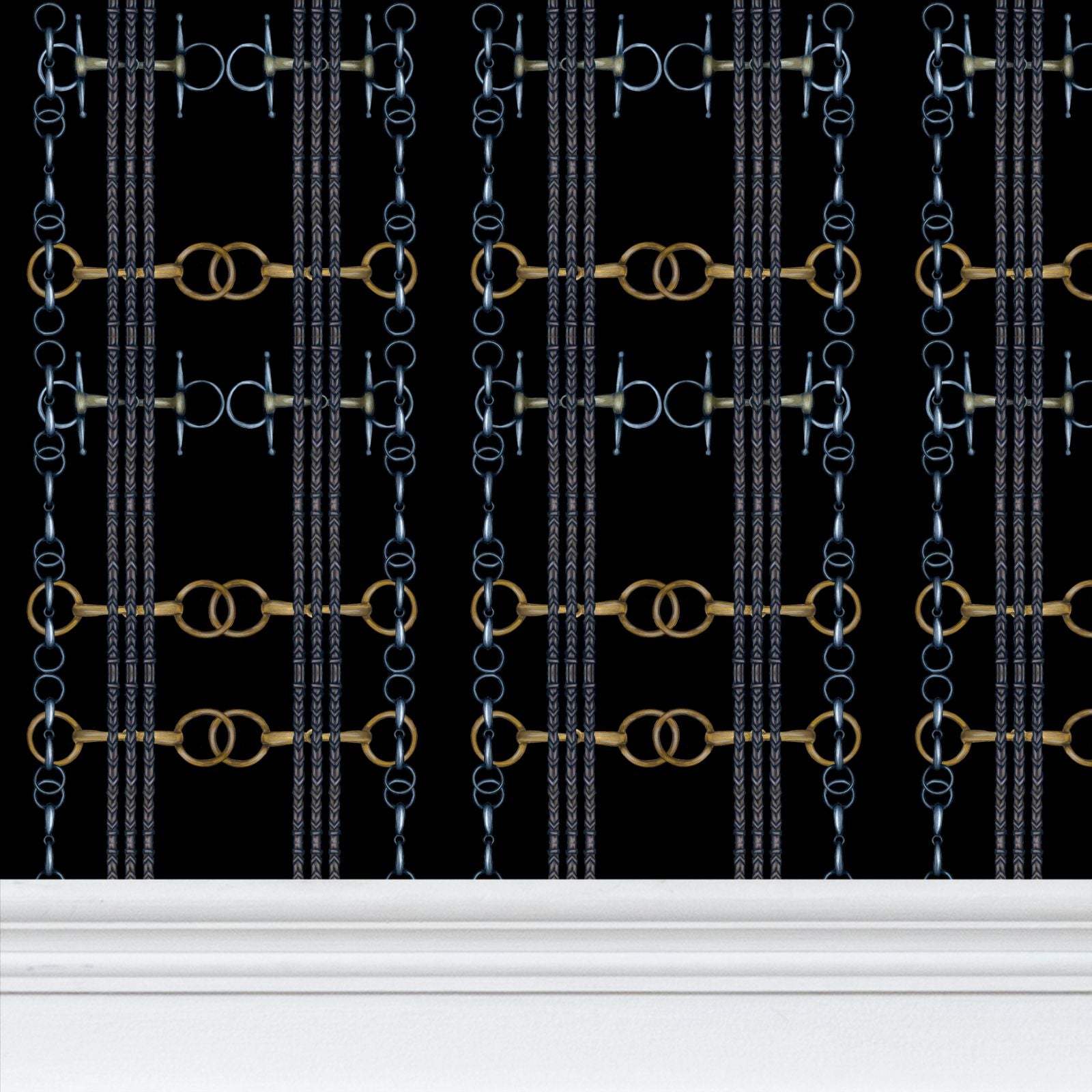 sBlack Snaffle Bit and Reins Wallpaper Main image