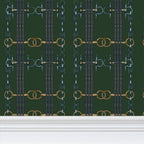 Hunter Green Snaffle Bit and Reins Wallpaper