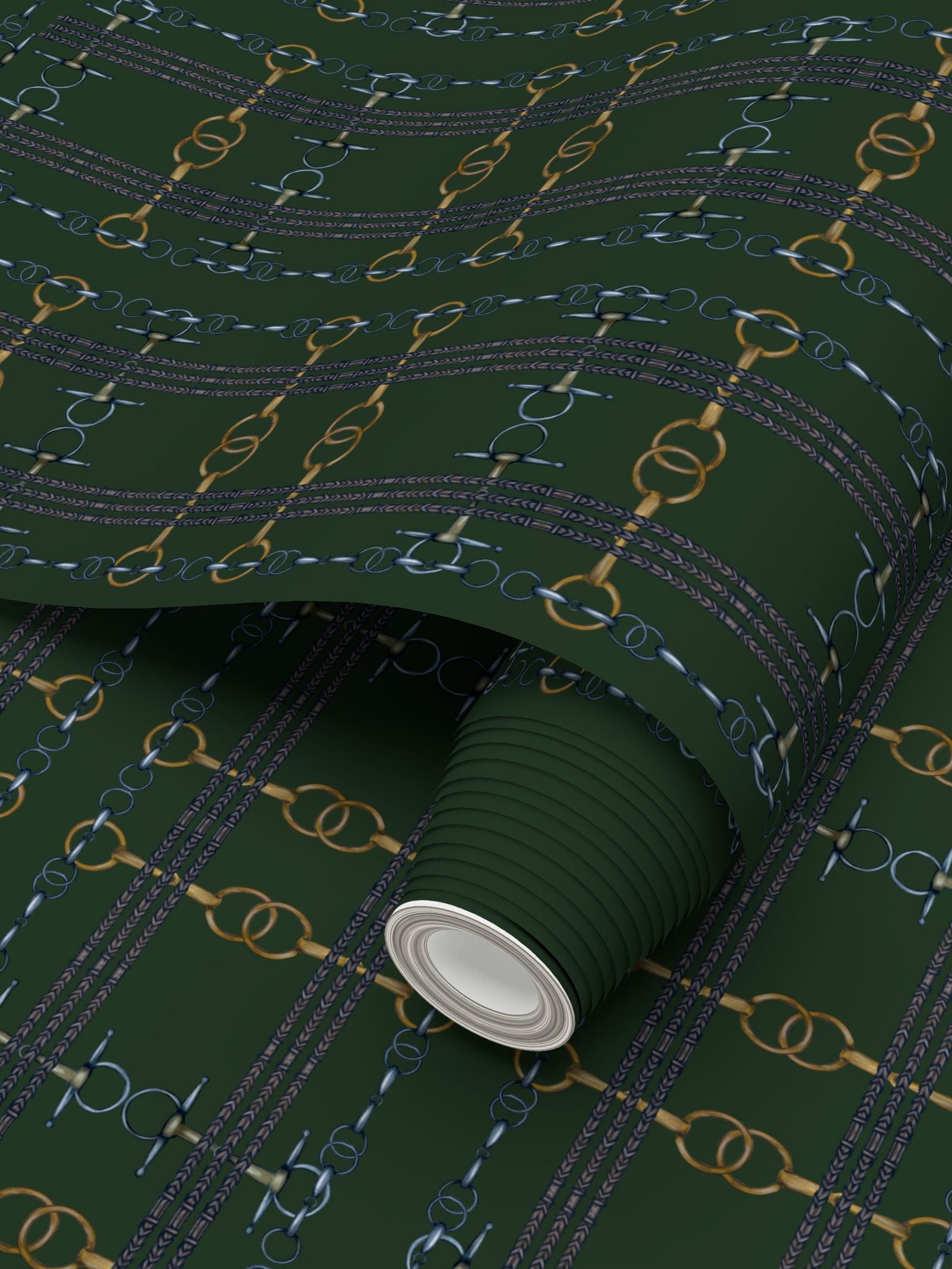 Hunter Green Snaffle Bit and Reins Wallpaper Secondary image
