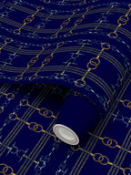 Navy Snaffle Bit and Reins Wallpaper