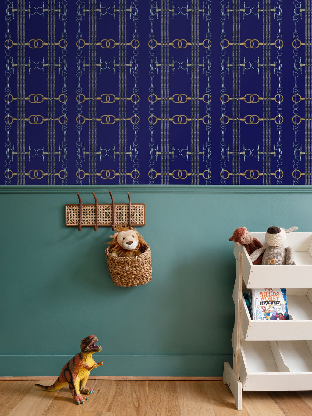 Navy Snaffle Bit and Reins Wallpaper