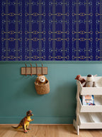 Navy Snaffle Bit and Reins Wallpaper
