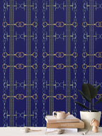 Navy Snaffle Bit and Reins Wallpaper