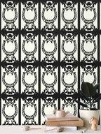 Ivory Elegant Horse Shoe Wallpaper
