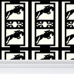Ivory Jumping Horse Wallpaper