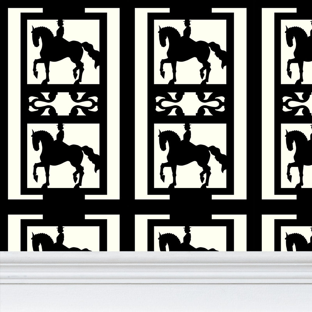 Ivory Dressage Horse Wallpaper